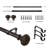 Jacarion Adjustable Overall Width x 1'' Diameter Single Curtain Rod-947457400-947457406