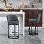 Ensemble de 2 tabourets de bar à hauteur de comptoir, tabourets de bar moderne avec dossier, tabourets de bar rembourrés en tissu de lin pour îlot de cuisine-1228456189