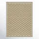 Azle Checkered Handmade Flatweave Wool Area Rug in Beige/Tan