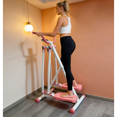 Machine elliptique Air Walk - Fauteuil oscillant pliable Cardio Cross Trainer pour l'exercice complet à faible impact avec écran LCD idéal pour la salle de gym à domicile