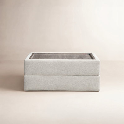 38" Upholstered Tray Ottoman