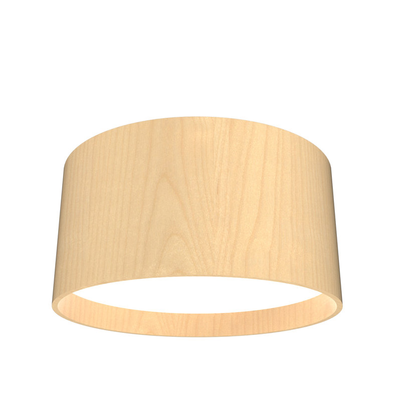 Cilíndrica 1 - Light LED Flush Mount, Maple, 5.85" H x 23.4" W x 23.4" D