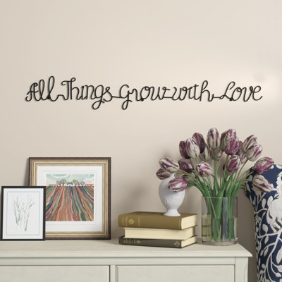 Décoration murale en métal love all things