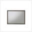 Miroir Carine au fini gris II avec cadre en bois durable et design élégant pour une décoration polyvalente