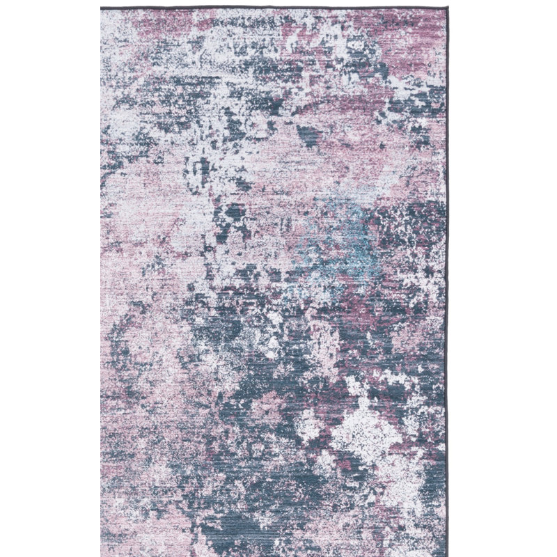 Tapis Malibu 943 en prune / noir, Rectangle de 5 pi x 8 pi