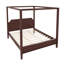Lit plateforme à baldaquin en bois avec tête de lit et pieds de support-1268388770-1268388768
