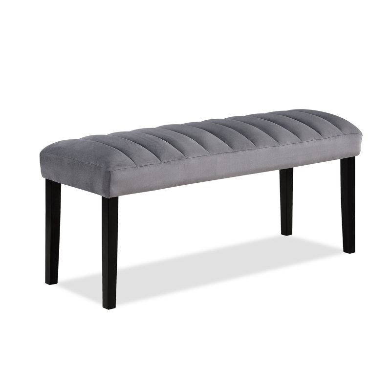 1Pc Bench Dining Room Velvet Fabric Upholstery Kitchen Dining Wooden Furniture