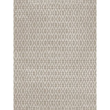 Hand Knotted Geometric Area Rug in Sand/Ivory