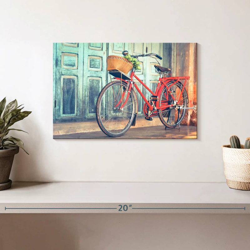 Mehar Hipster Red Bicycle, 8" H x 12" W