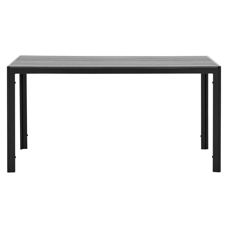 Mordechai Rectangular Table, 75cm H x 150cm L x 90cm W, Grey
