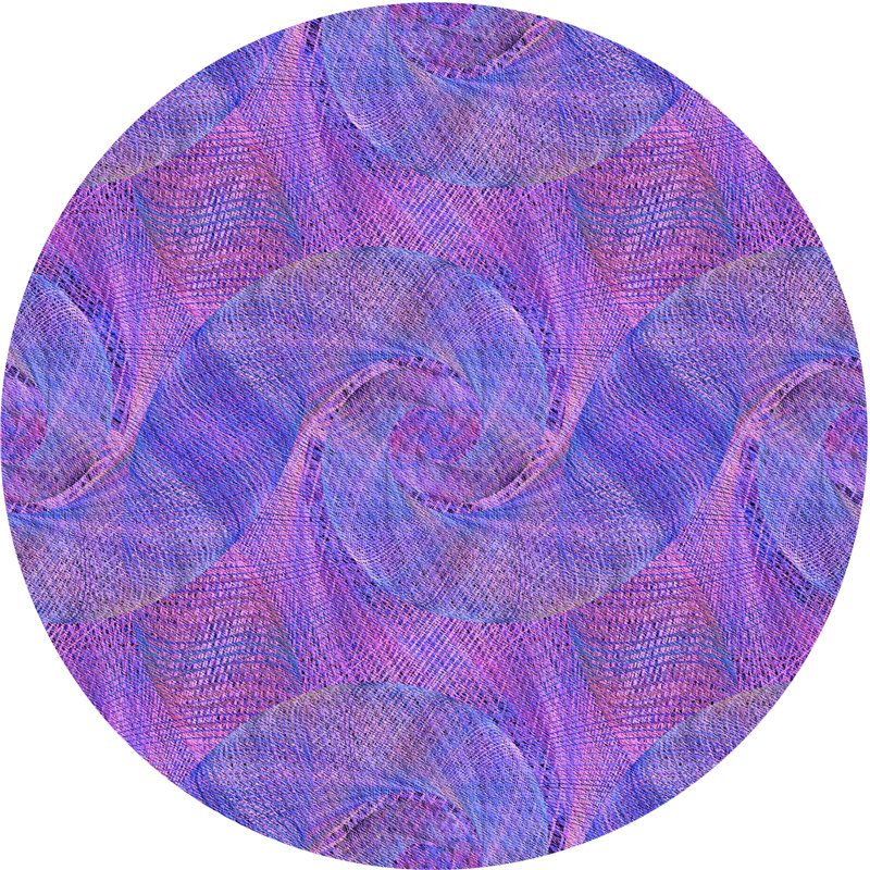 Tapis mauve abstrait, Rond 4 pi