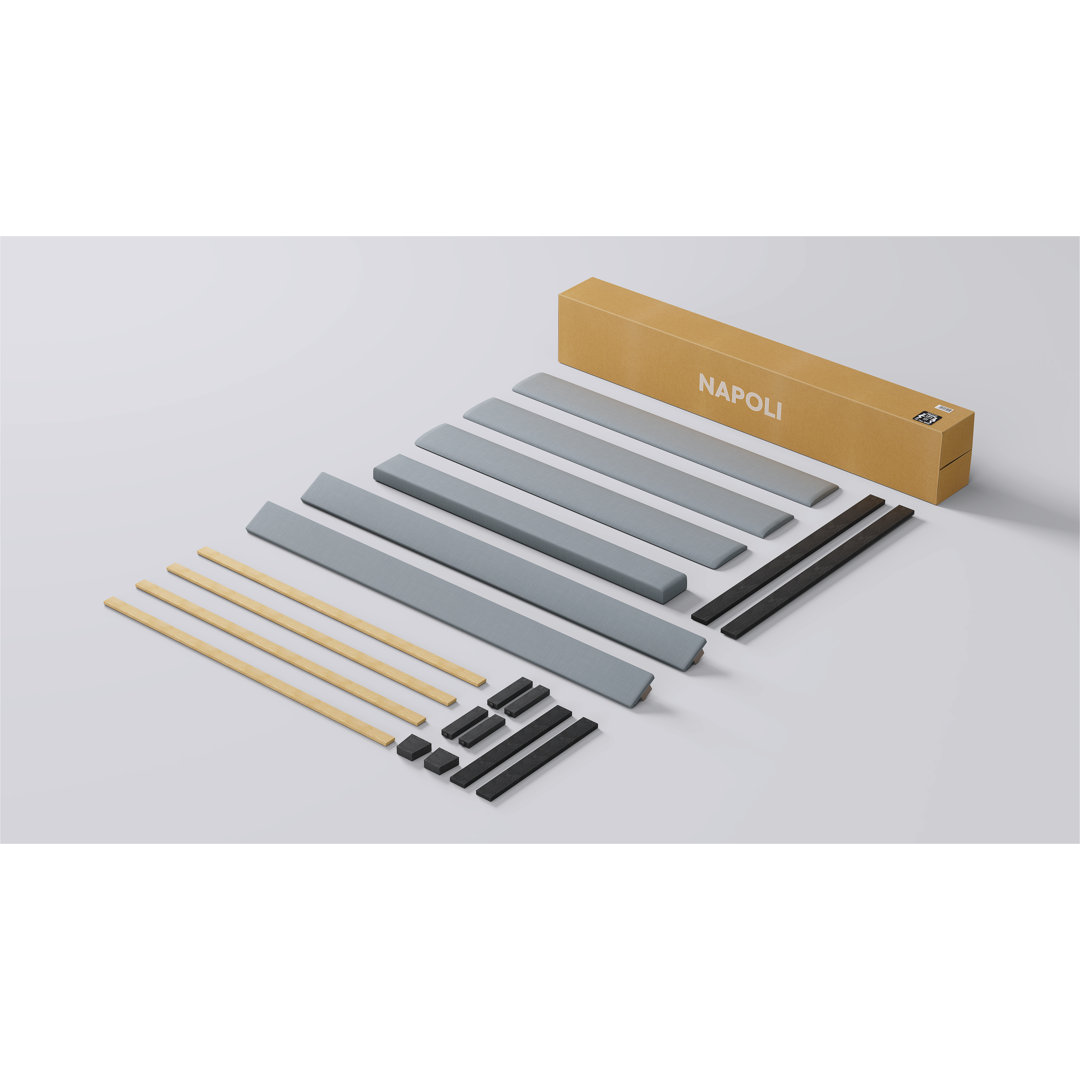 Diamond Linen Upholstered Platform Bed Frame with Adjustable Headboard - Boyd Sleep Boyd Sleep 