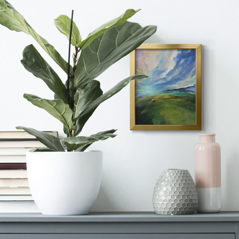 " Goldenrod Patch I ", No Mat, Gold Framed Canvas