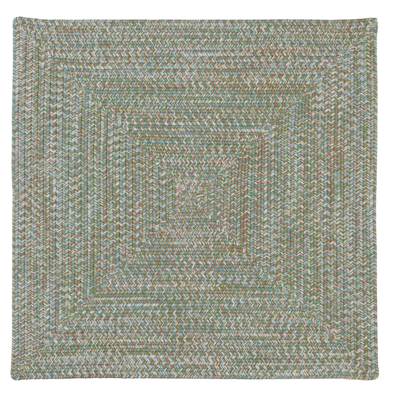 Tapis intérieur / extérieur réversible - vert ruppie maritime Tabb, Carré 8 pi