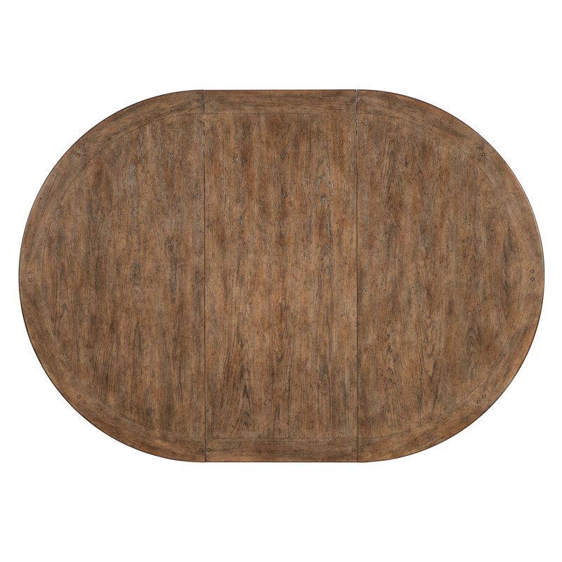 Americana Round Pedestal Dining Table with 22" Leaf, Daisy