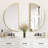 Round Metal Flat Wall Mirror (Set of 2)-102402137-102402138