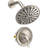 Single Handle Wall - Mounted 6 Spray Pattern Shower Faucet , With Included Valve And Adjustable Head, 360 Joint, Holes For Easy Maintenance, Brushed Nickel Plastic Finish Functions Head Pattern,