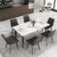 Ensemble de table de salle à manger 6 pièces 6 pièces avec chaises d'appoint en similicuir et ensemble de salle à manger 7 pièces-111464707-111464706
