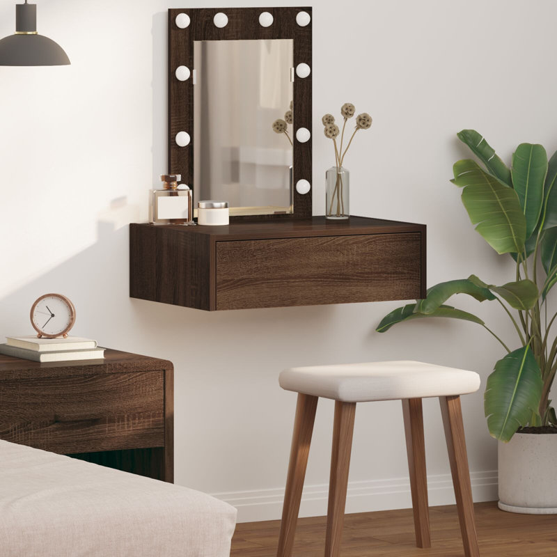 Particle Board 60 X 40 X 70 Cm Dressing Table, Brown Oak