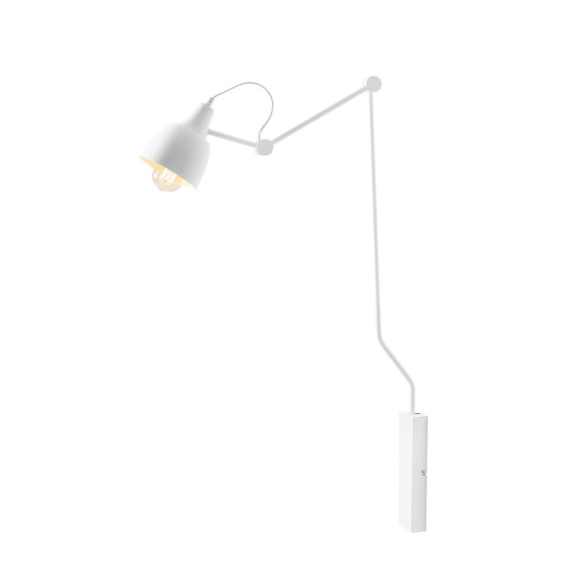 Beonica Steel Swing Arm Sconce, White