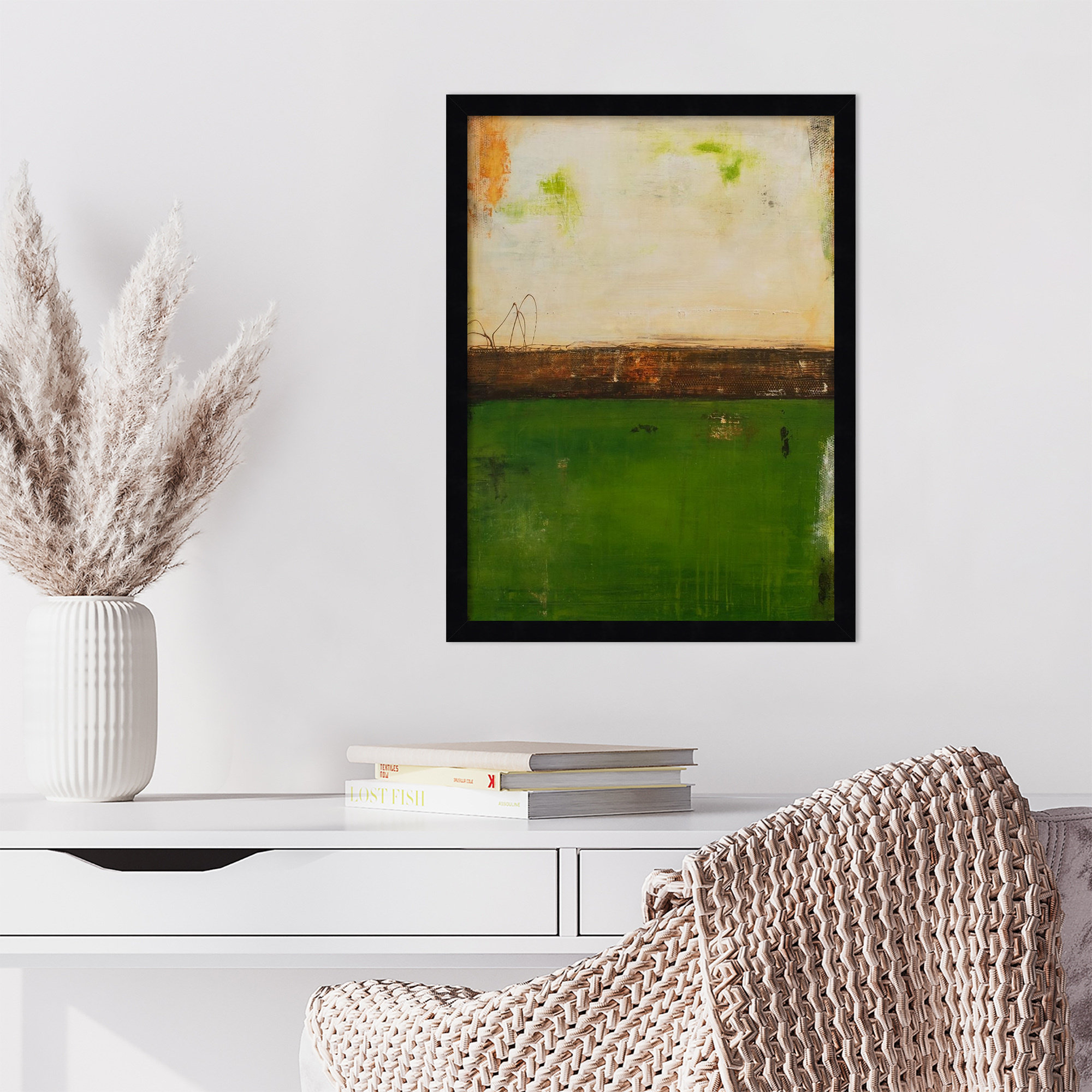 Forest Hill Trail by Mauro Wood Framed Wall Art Print, Black, 21" H x 16" W