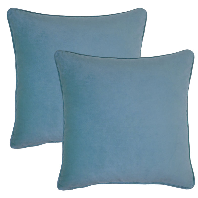 Velvet Reversible Throw Pillow, Atlantic Blue, 20" x 20"