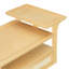 Table basse moderne, table basse avec 1 tablette de rangement, 2 plateaux de table et 1 tiroir en rotin pour le salon