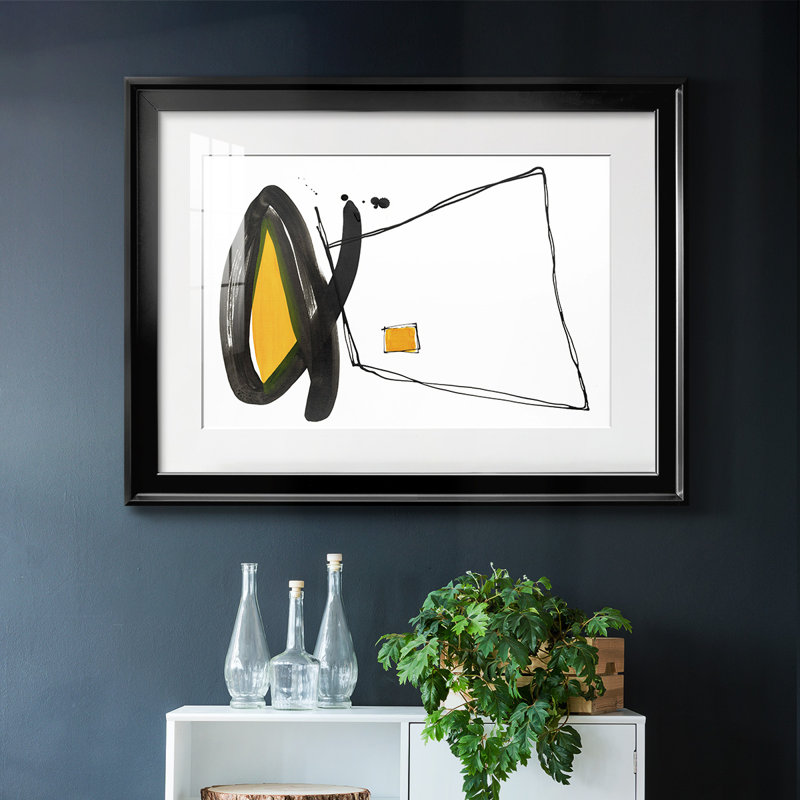 «Think About It III», impression encadrée avec cadre biseauté et verre, Noir, H 15 po x l 21 po x P 1,5 po