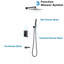 Wall Mounted Outdoor Shower and Footwash Spout