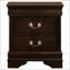 Table de chevet 2 tiroirs Demetra Cappuccino avec poignée classique, parfaite pour un rangement organisé et élégant