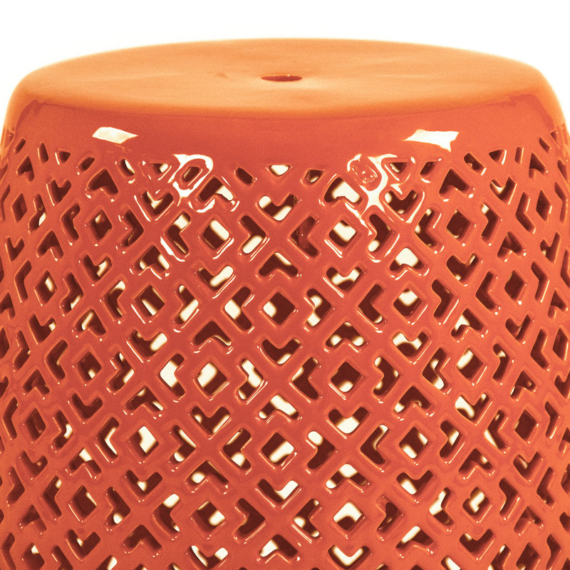 Lorin Garden Stool, Orange