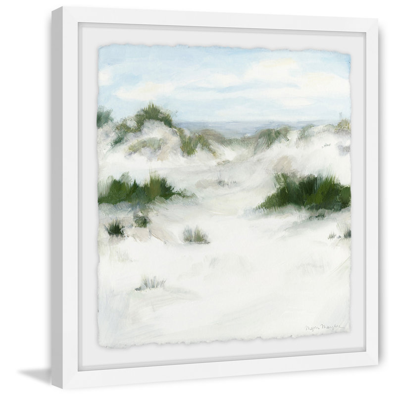 Adnaan «White Sands II», reproduction de peinture acrylique encadrée, H 12 po x l 12 po x P 1,5 po