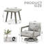 Heitzman 3-Piece Aluminum Patio Conversation Set With Swivel Chairs And Grey Cushions