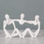 Statue de penseur or, sculpture abstraite, figurines de collection en résine dorée pour la décoration du salon de la maison, tablettes, idées de cadeaux (corps blanc joint)