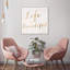 «Life Is Beautiful Champagne, Beautiful Life Sign Modern», art textuel sur toile-71089700-71089707