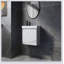 Ensemble de meuble-lavabo mural 20 po avec lavabo en céramique, armoire de rangement avec portes, ensemble d'armoire de salle de bain