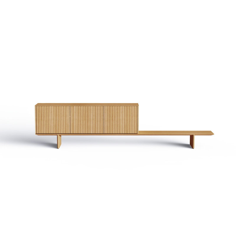 118.1'' W Sideboard, Super Matte Oak,  26.8" H x 118.1" W x 15.7" D