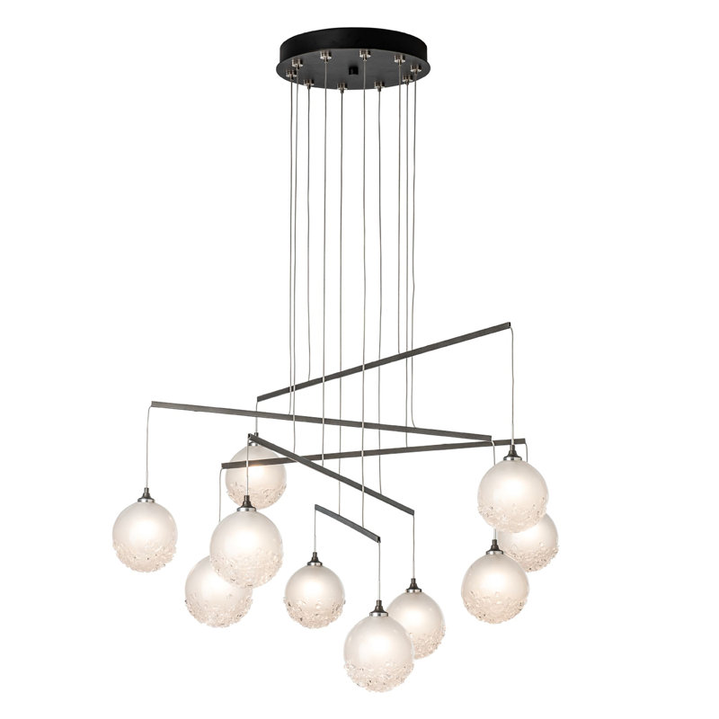 Fritz Globe 10-Light Mobile Pendant - Modern Brass - Standard Overall Height, Oil Rubbed Bronze, 141"