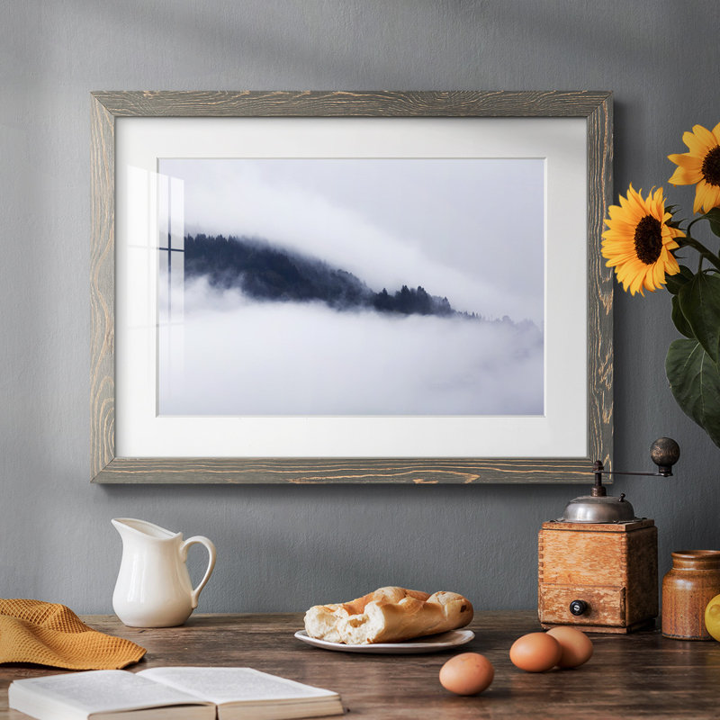 Dans les nuages - reproduction de cadre photo unique, H 22 po x l 32 po x P 1,5 po, Gris