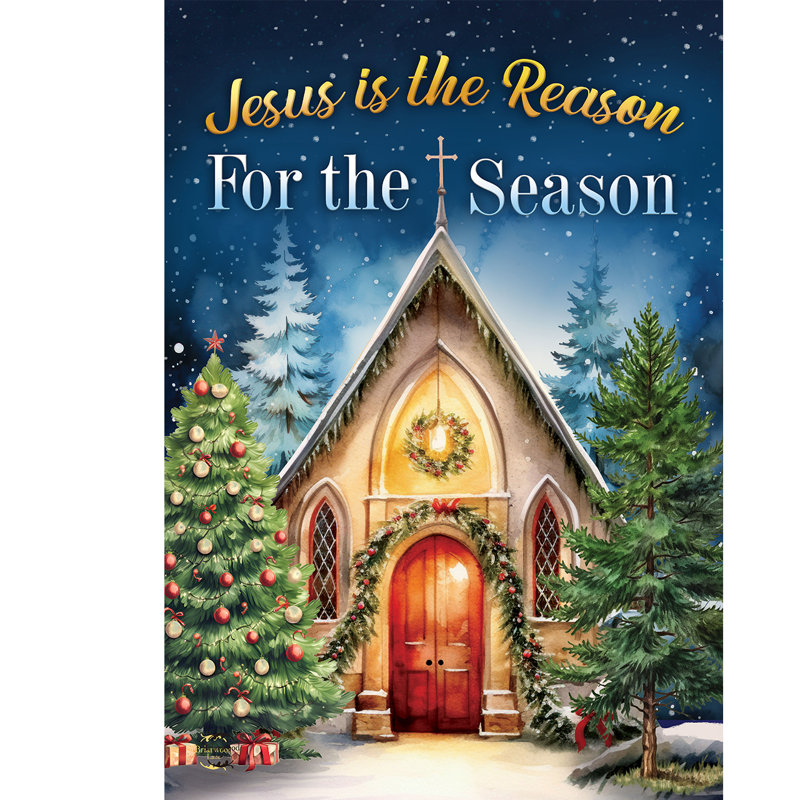 Drapeau de l'église Reason For the Season 28x40