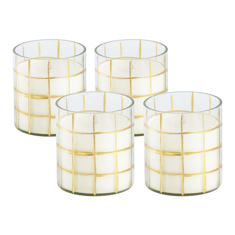 Soy Wax Candles - Set of 4 - Gold