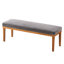 Banc d'entrée tapissier 52,8 po avec pieds en bois massif, banc de chaussures en velours gris facile à assembler-635073873