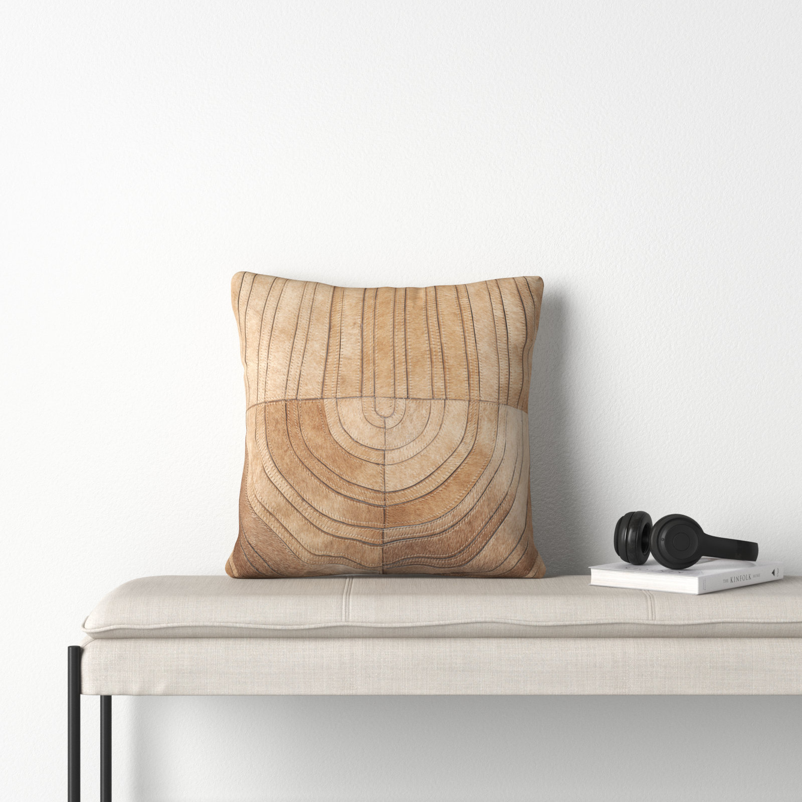 Evan Geometric Cowhide Throw Pillow