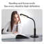 Lampe de plancher et de bureau à DEL ajustable 2 en 1 avec gradateur tactile et tête de col de cygne Litespan 56 po. Finition noire