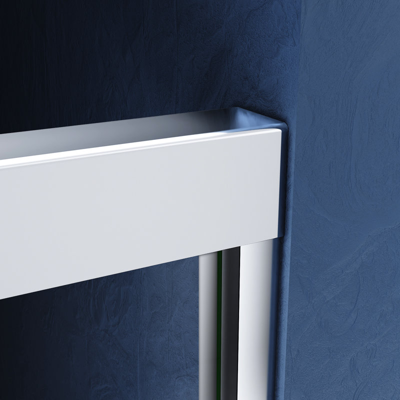 Adjustable Semi - Sliding Shower Glass Door 56 60 In. W X 72 H Thick Clear Tempered With 304 Stainless Steel Finished Handles Safe And Chamfer Edged For Protection Humanized Towel Hanging Feature