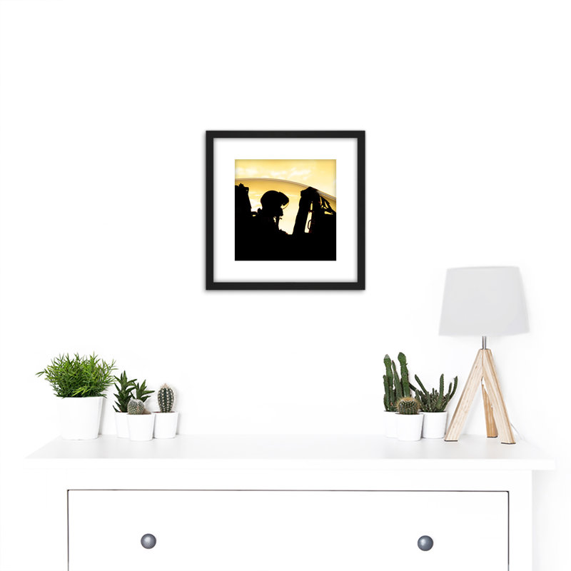 Hughel Military USA F-15 Eagle Fighter Pilot Photo - Single Picture Frame Print