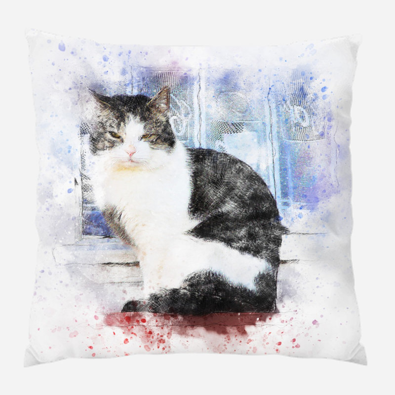  Housse de coussin carré et insert, Intérieur, Microsuède