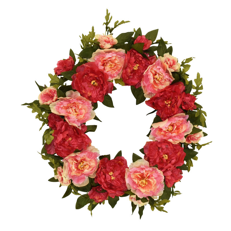 Couronne de pivoines 24 po