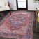 Sarok Ornate Medallion Machine-Washable Red/Black/Blue Rug