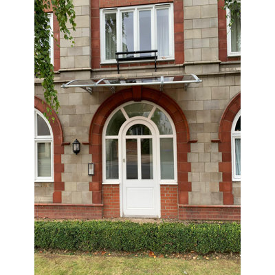 2m Width x 1.5m Depth Door Canopy Black-Bracket Bronze-Sheet